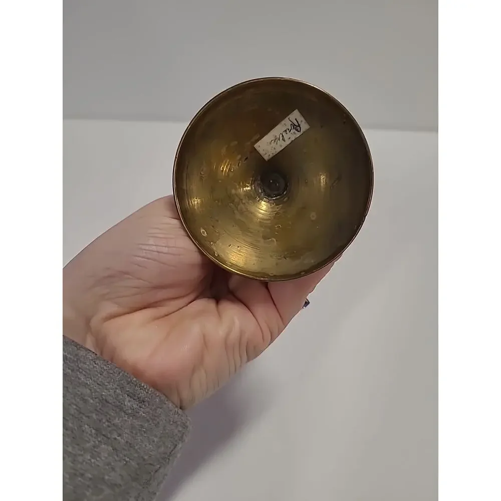 Vintage Etched Brass Bud Vase, Floral Design, Small, Tall, Decorative
